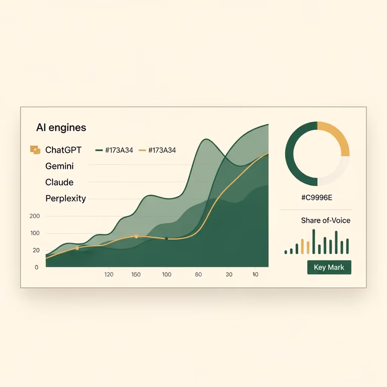 Zeneith AI search visibility dashboard